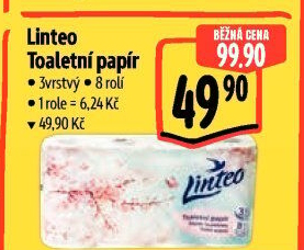 Toaletní papír 3vrstvý Linteo