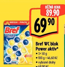 WC blok tuhý Power Aktiv Bref