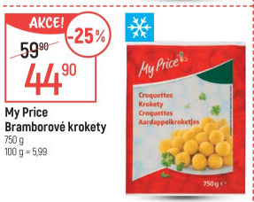 Bramborové krokety mražené My Price