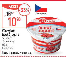 Jogurt řecký ochucený Váš Výběr