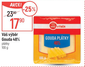 Sýr Gouda 48 % Váš Výběr