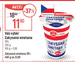 Zakysaná smetana 16% Váš Výběr