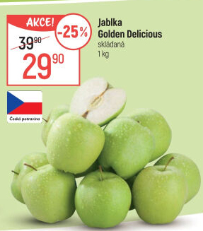 Jablka Golden Delicious