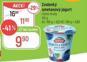 Jogurt smetanový ochucený Zvolenský