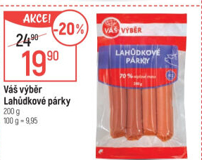 Párky lahůdkové Váš Výběr