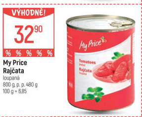 Rajčata loupaná My Price