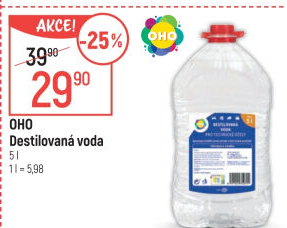 Voda destilovaná OHO