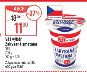 Zakysaná smetana 16% Váš Výběr