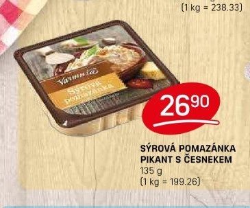 SÝROVÁ POMAZÁNKA PIKANT S ČESNEKEM