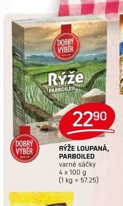 RÝŽE LOUPANÁ, PARBOILED