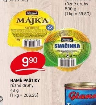 HAMÉ PAŠTIKY