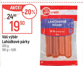 Párky lahůdkové Váš Výběr