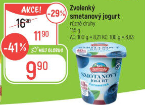 Jogurt smetanový ochucený Zvolenský