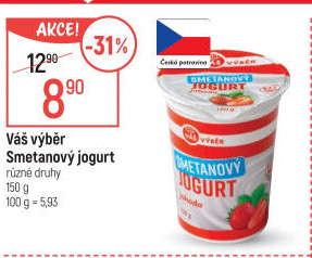 Ochucený jogurt smetanový Váš Výběr