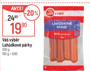 Párky lahůdkové Váš Výběr