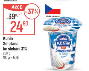 Smetana ke šlehání Mlékárna Kunín 31%