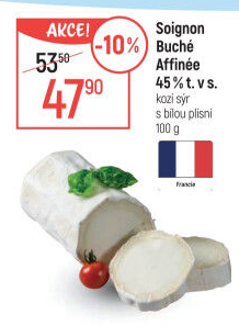 Sýr kozí s bílou plísní Buche affinée 45% Soignon