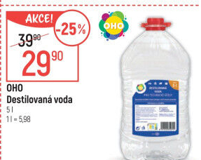 Voda destilovaná OHO