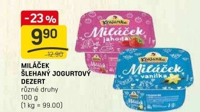 Jogurtový dezert Miláček Krajanka