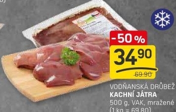 Kachní játra mražená Vodňanská kachna