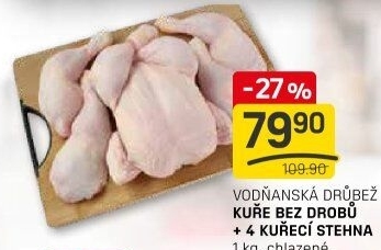 Kuře + 4 kuřecí stehna Vodňanské kuře