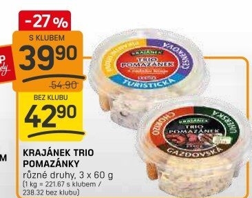 Pomazánky Trio Krajánek