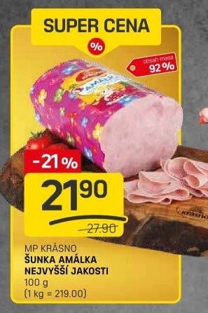 Šunka Amálka nejvyšší jakosti Krásno