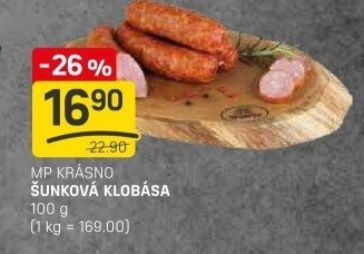 Šunková klobása Krásno