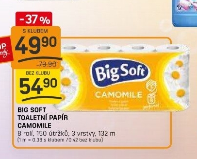 Toaletní papír 3vrstvý Big Soft