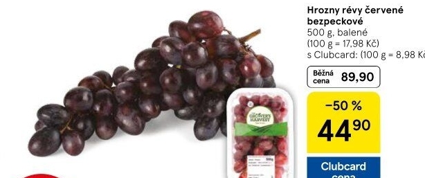 Hrozny červené bezsemenné The Grower'