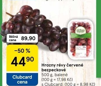 Hrozny červené bezsemenné The Grower'