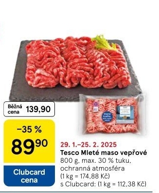 Maso mleté vepřové Tesco