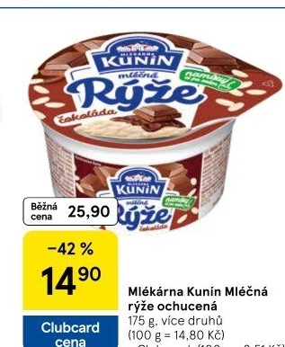 Mléčná rýže Mlékárna Kunín
