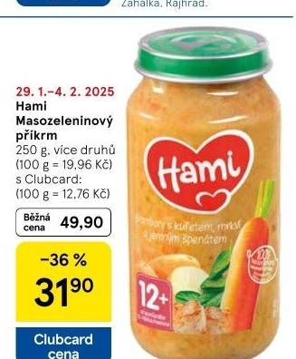 Příkrm masozeleninový Hami