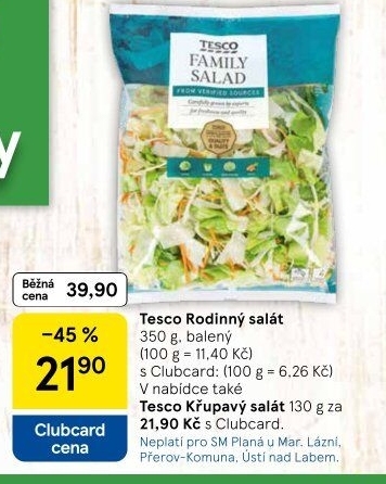 Salát křupavý Crispy Tesco