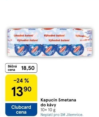 Smetánky do kávy Kapucín