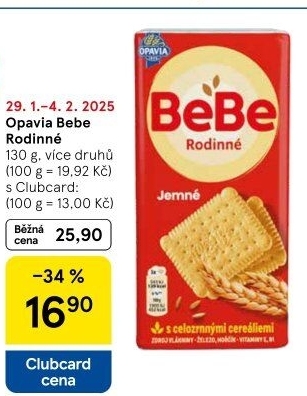 Sušenky Rodinné BeBe Opavia