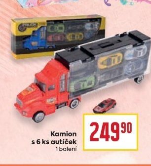 Kamion s 6 ks autíček