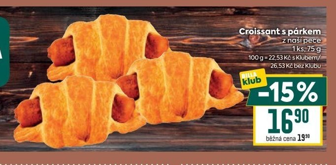 Croissant s párkem
