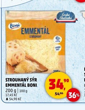 STROUHANÝ SÝR EMMENTÁL BONI