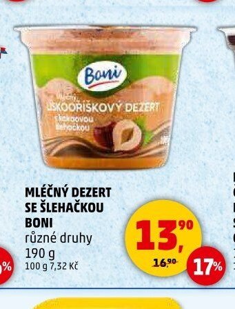 MLÉČNÝ DEZERT SE ŠLEHAČKOU BONI