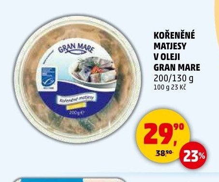 Kořeněné matjesy v oleji Gran Mare 200/130 g
