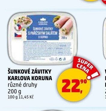 Šunkové závitky Karlova Koruna 200 g