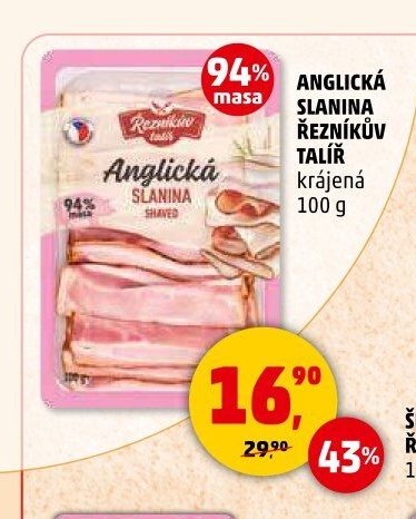 ANGLICKÁ SLANINA ŘEZNÍKŮV TALÍŘ 100 g