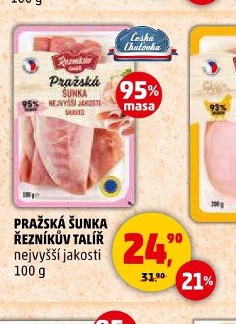 PRAŽSKÁ ŠUNKA ŘEZNÍKŮV TALÍŘ 100 g