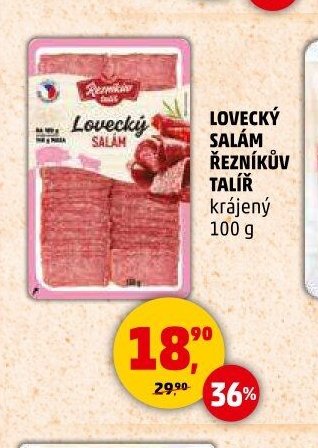 LOVECKÝ SALÁM ŘEZNÍKŮV TALÍŘ 100 g