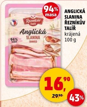 Anglická slanina Řezníkův talíř