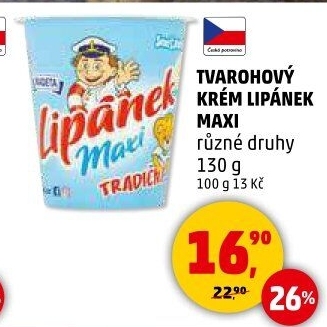 Dezert Lipánek tvarohový Madeta