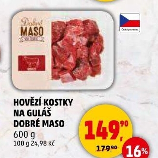 Hovězí maso na guláš Dobré maso