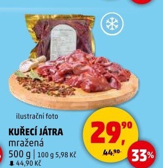 Játra kuřecí mražená